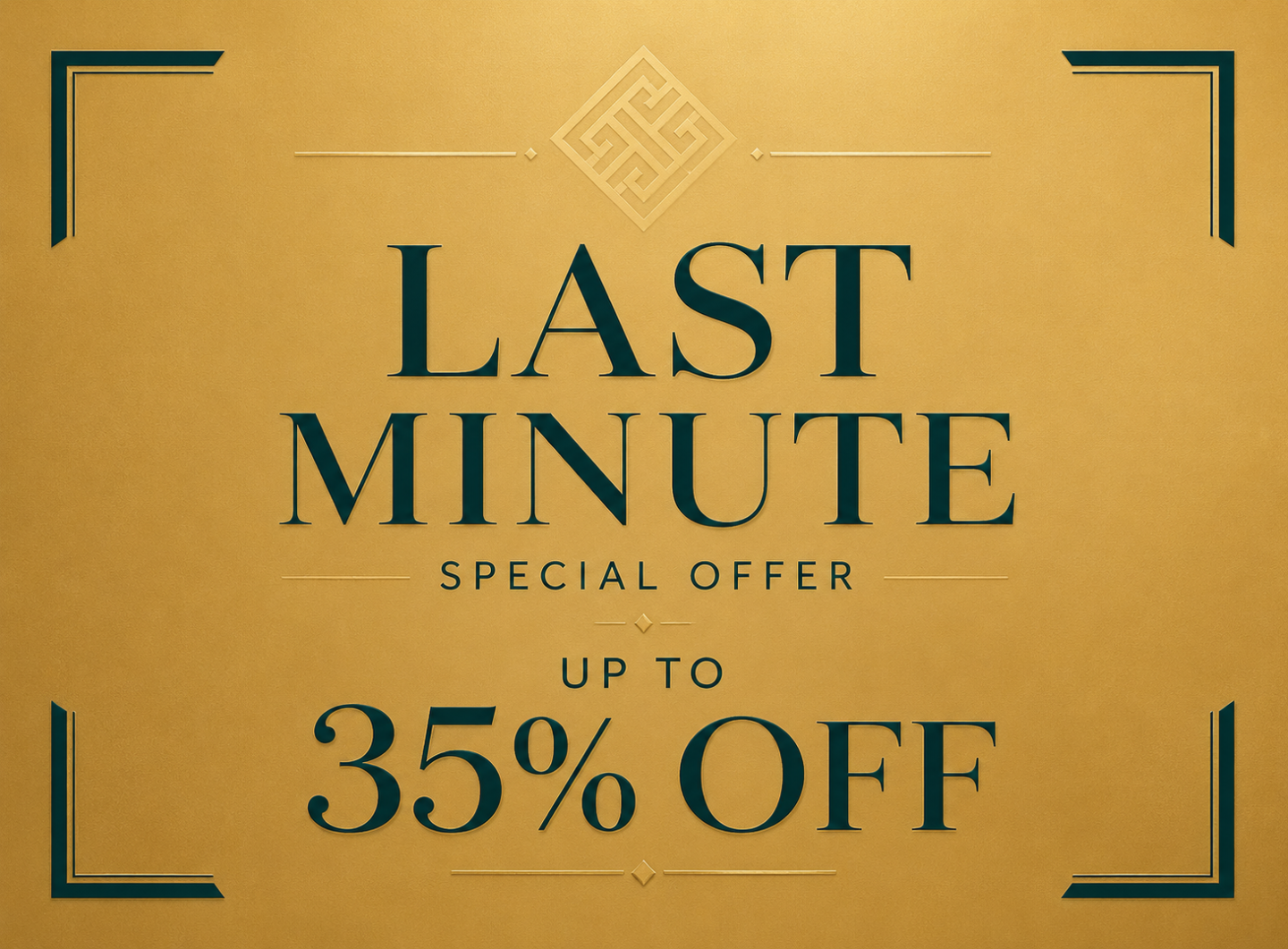 Last Minute Escape – Save up to 35%!